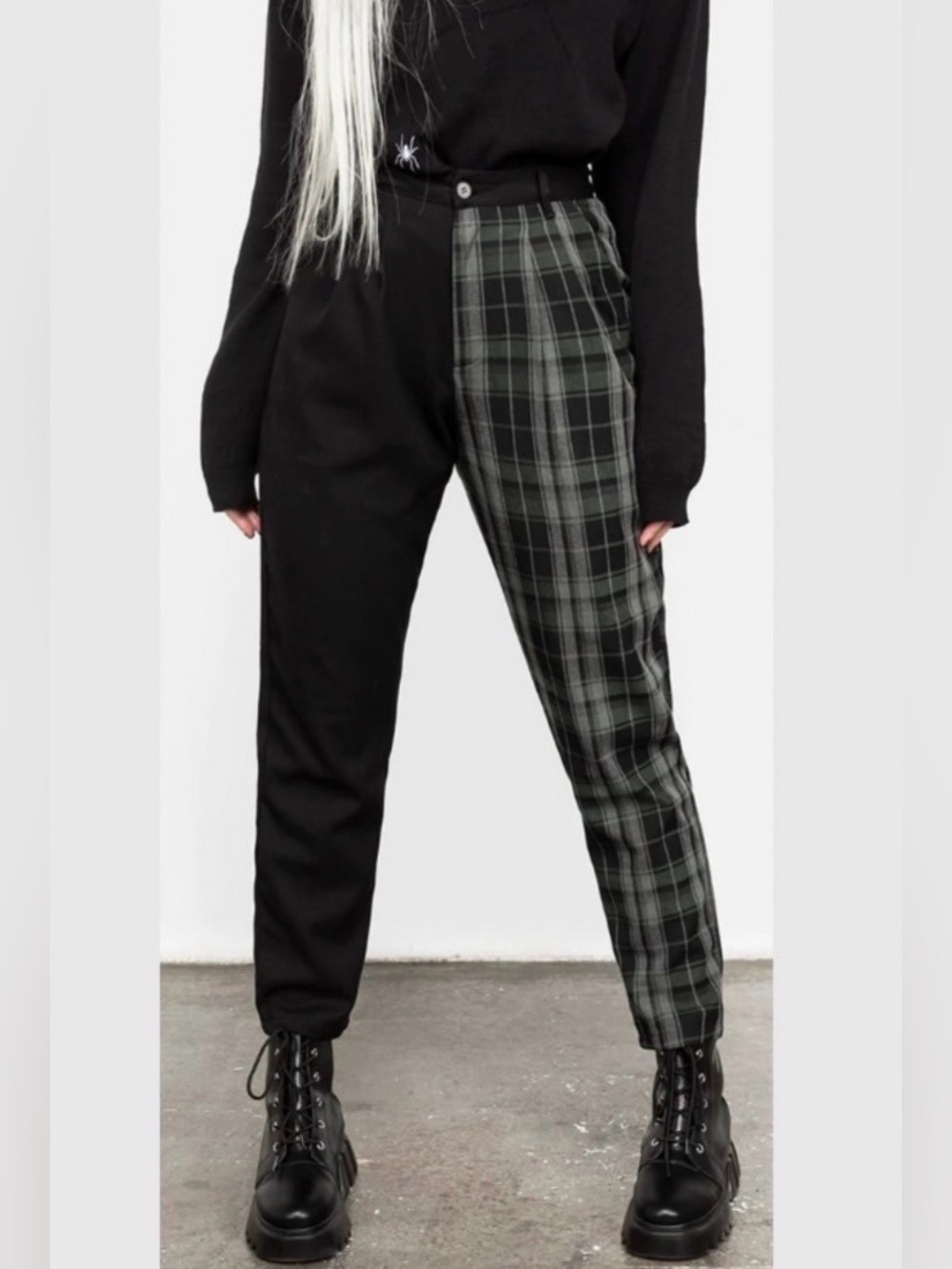 NWT Disturbia Checkmate High Waist Tapered Trousers size 16